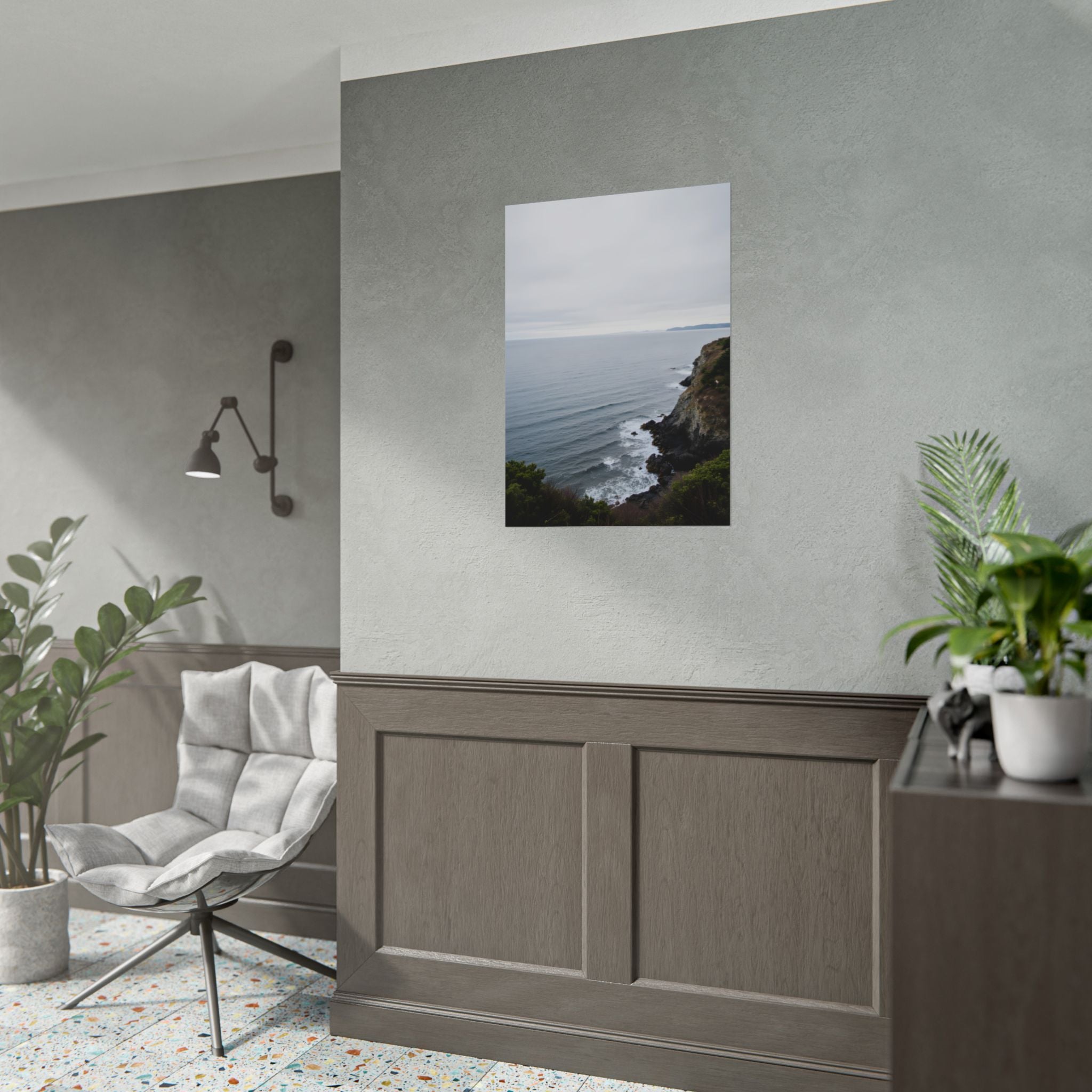 Muurposter met zonsopgang boven de oceaan - Poster 