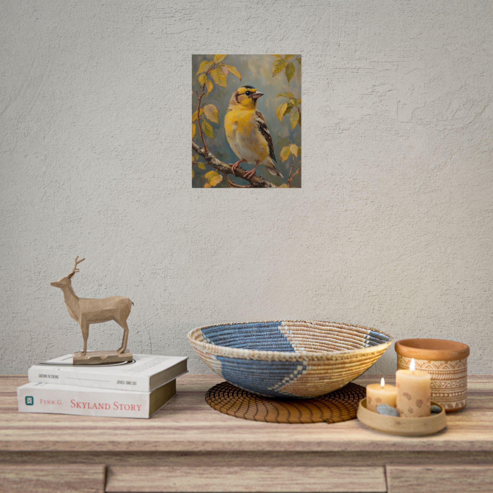 Goldfinch on a branch Wall Art - Poster