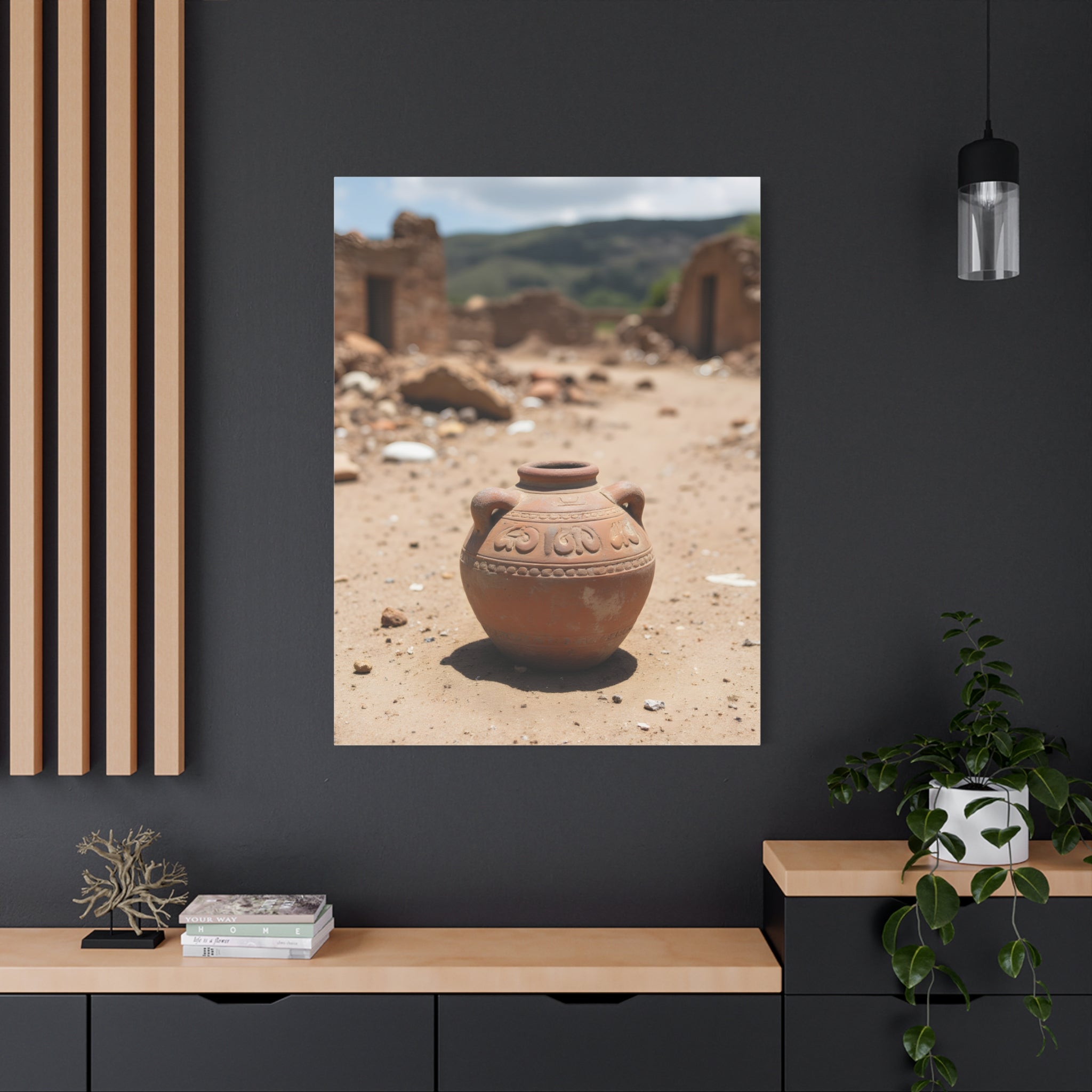 Rustic Terracotta Pot Photo Canvas