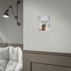 Muurdecoratie met alpengras in pot – Poster 