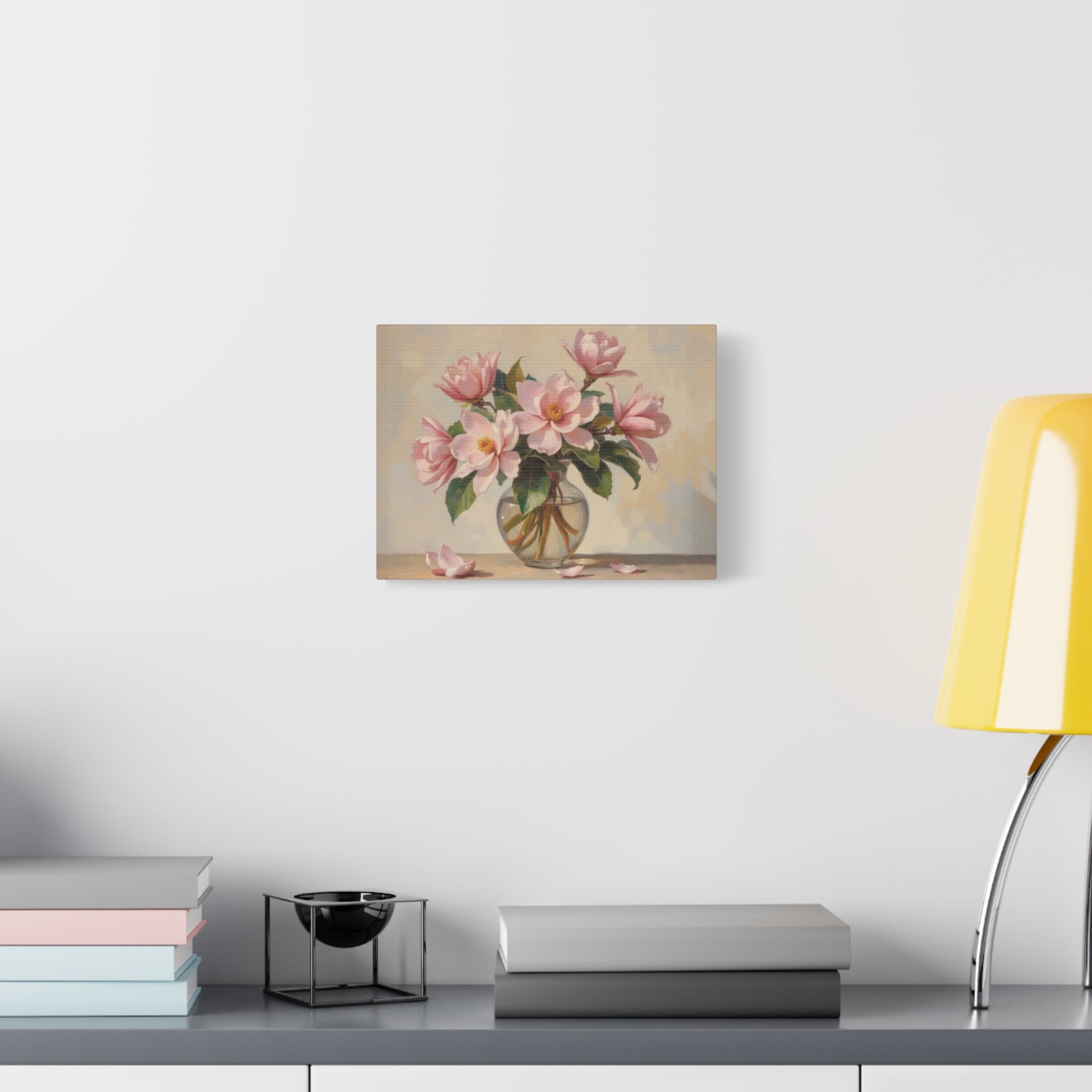 Pink Peonies Bouquet Canvas Wall Art - Stretched Matte Floral Print