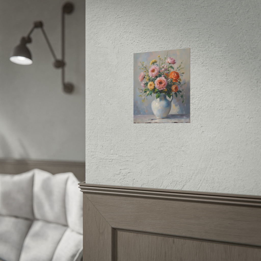 Wandbild „Bunte Rosen im Krug“ – Poster 