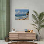 Coastal Seascape Poster - Rolled Beach Print, Ocean Waves Wall Art