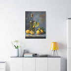 Limoncello with lemons Still Life Matte Canvas Wall Art
