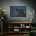Nightwatch Cat Wall Art - Stretched canvas
