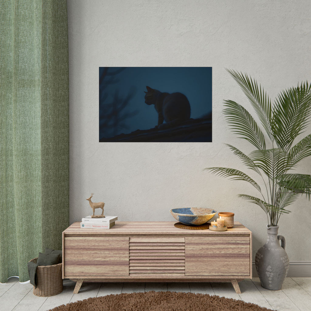 Muurdecoratie met de Nachtwachtkat - Poster 