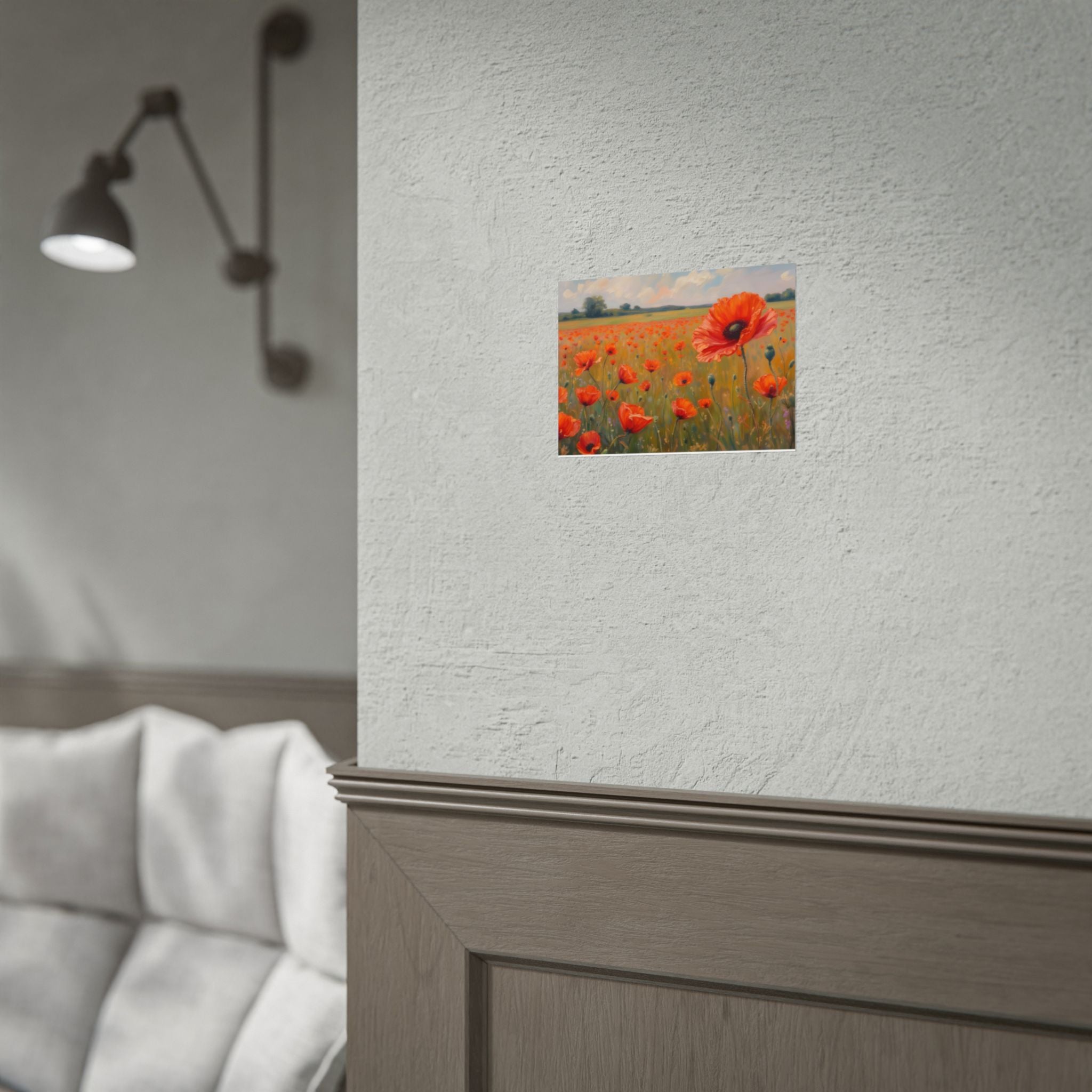 Poppy Field Art Poster - Rolled Floral Wall Print for Home & Office
