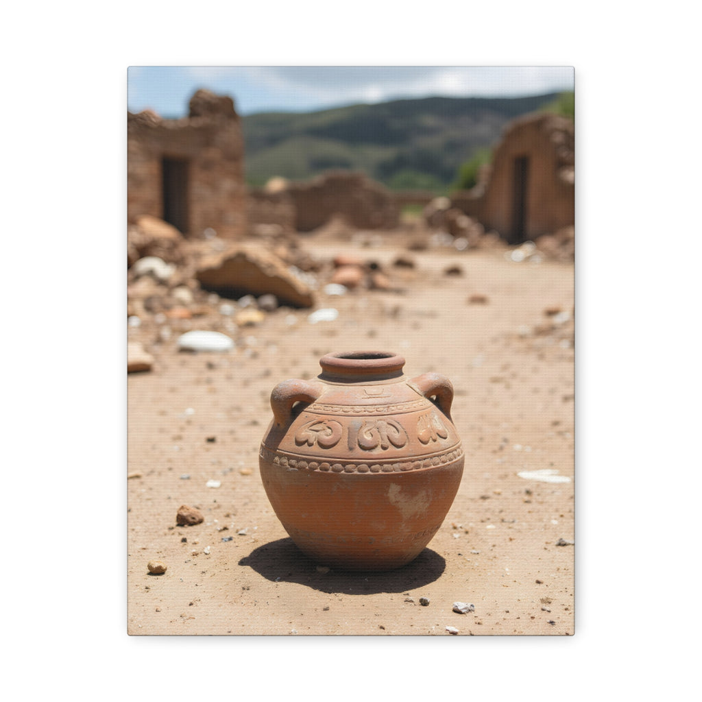 Rustic Terracotta Pot Photo Canvas