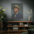 Van Gogh Style Self-Portrait Canvas Print - Matte Stretched Wall Art