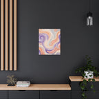 Abstract Swirl Matte Canvas Wall Art - Pastel Waves Stretched Print