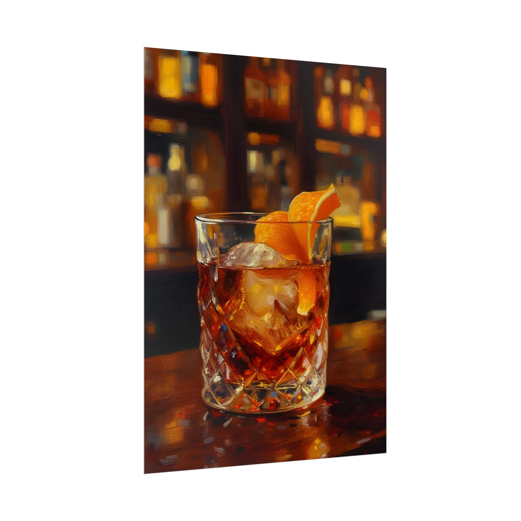 Whisky on Ice Wall Art -  Bar & Home Decor - Poster