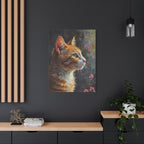 Orange Tabby Cat Portrait Canvas - Stretched Matte Wall Art