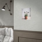 Muurdecoratie met alpengras in pot – Poster 