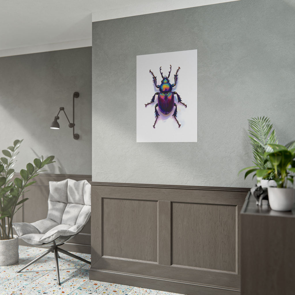 Iriserende kever muurdecoratie – poster 