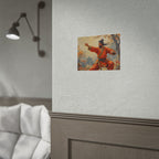 Martial Artist Art Poster - Warrior in Orange Traditional Kung Fu Wall Art