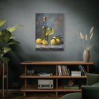 Limoncello with lemons Still Life Matte Canvas Wall Art