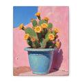 Cactus Roze Muurdecoratie - Gespannen Canvas 