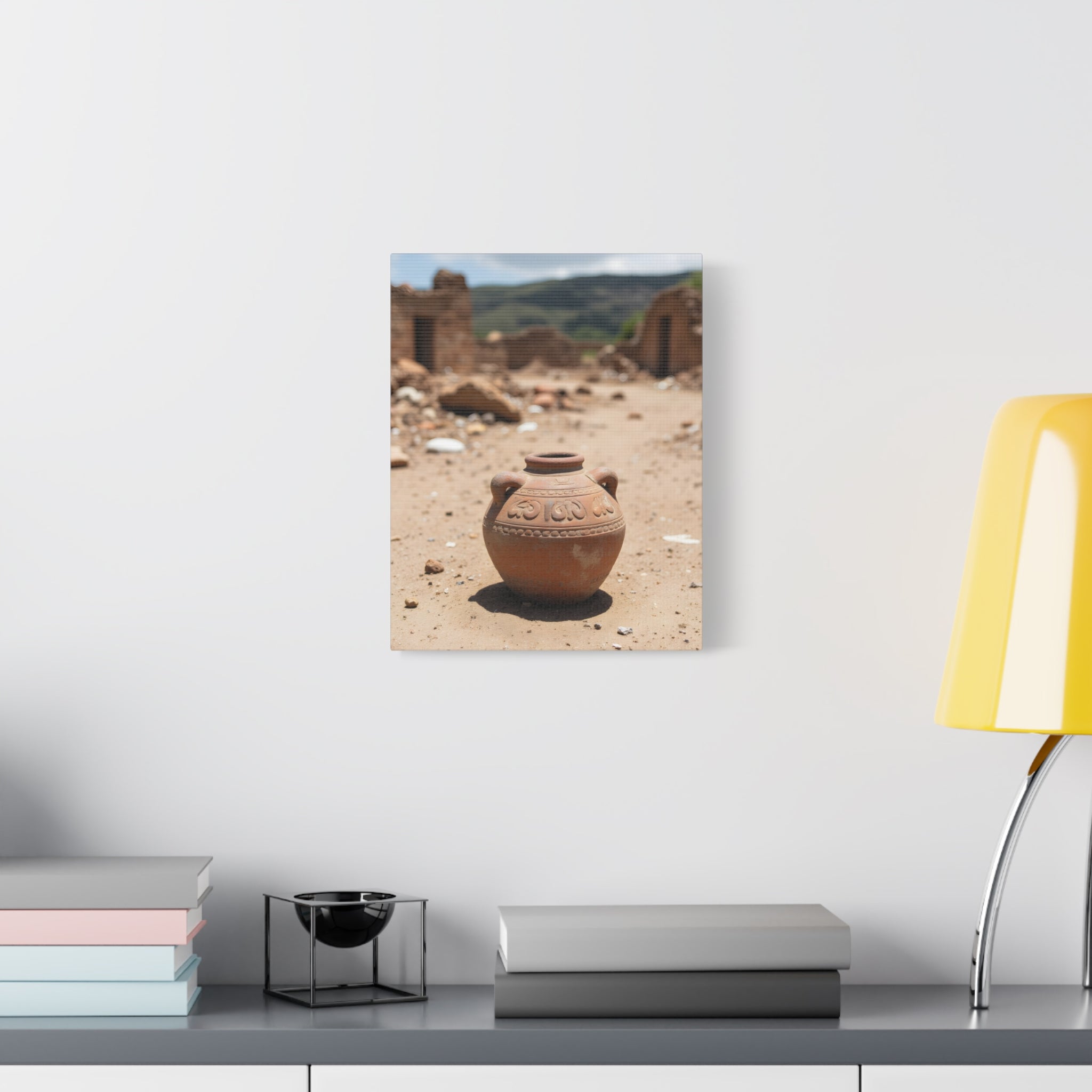 Rustic Terracotta Pot Photo Canvas
