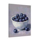 Blueberry Bowl Canvas Print — Still Life Wall Art
