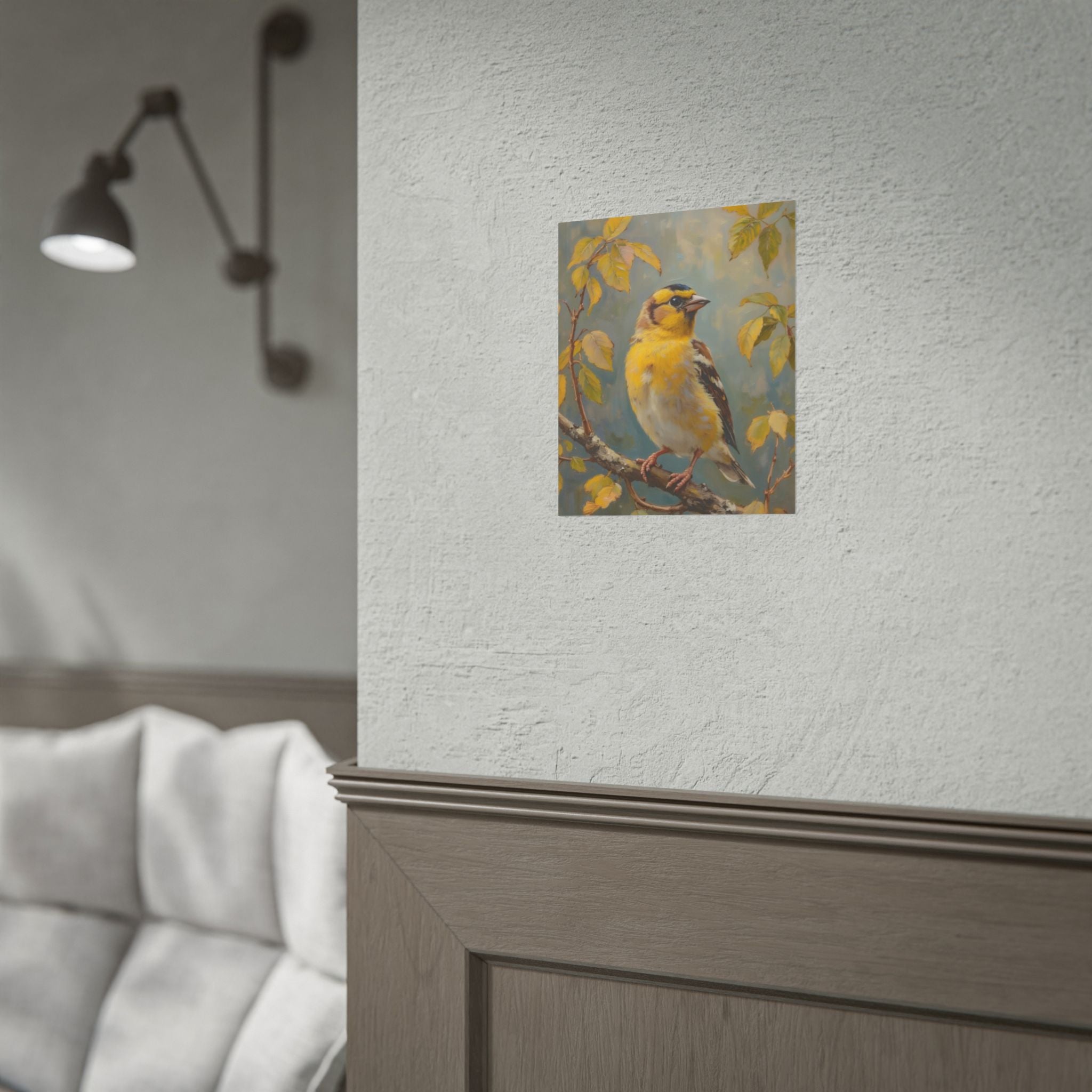 Goldfinch on a branch Wall Art - Poster
