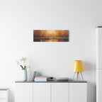 Herfst aan het meer met roeiboten Muurdecoratie - Gespannen canvas 