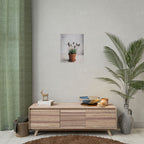 Muurdecoratie met alpengras in pot – Poster 