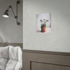 Muurdecoratie met alpengras in pot – Poster 