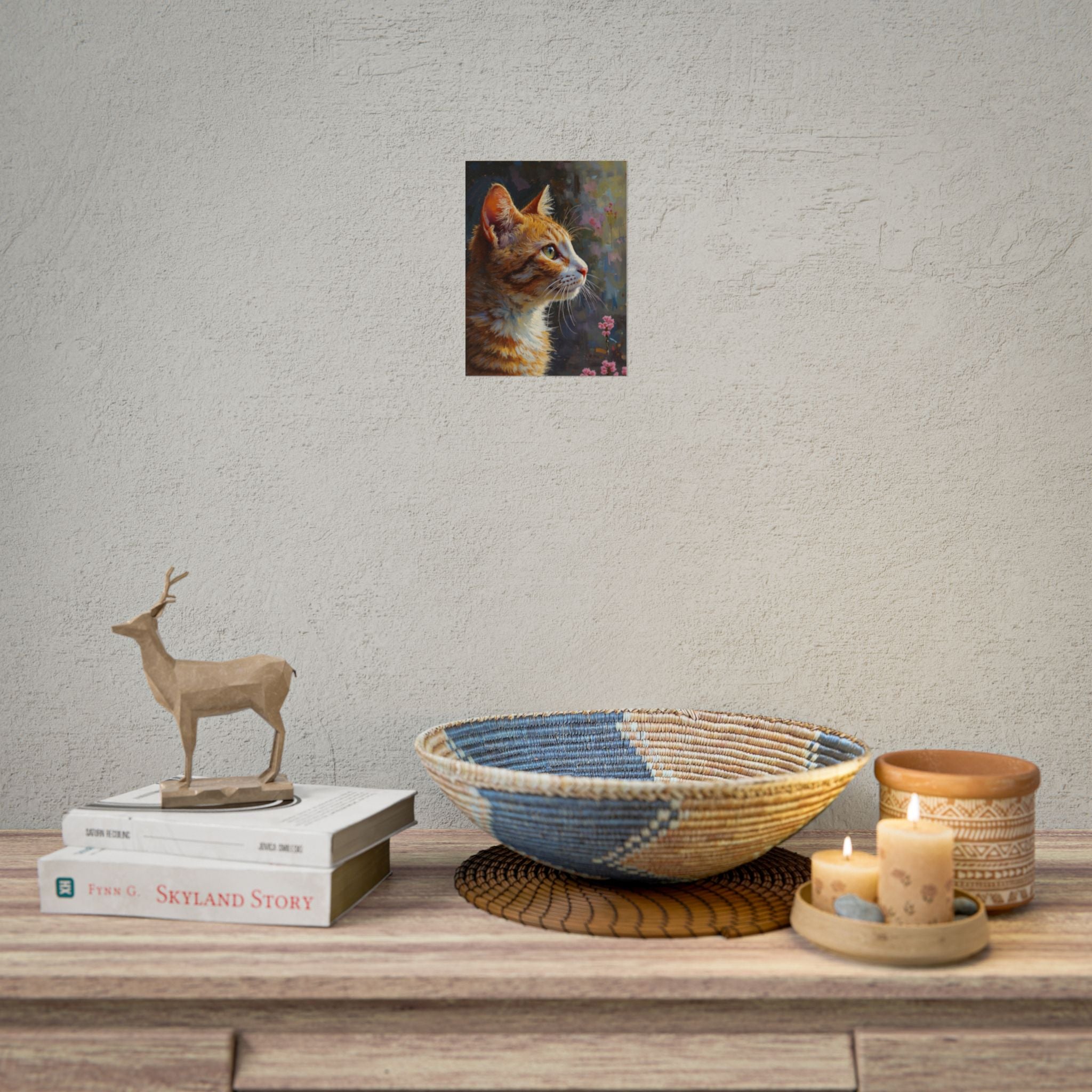 Orange tabby Cat  Oil Brushstroke Rolled Poster