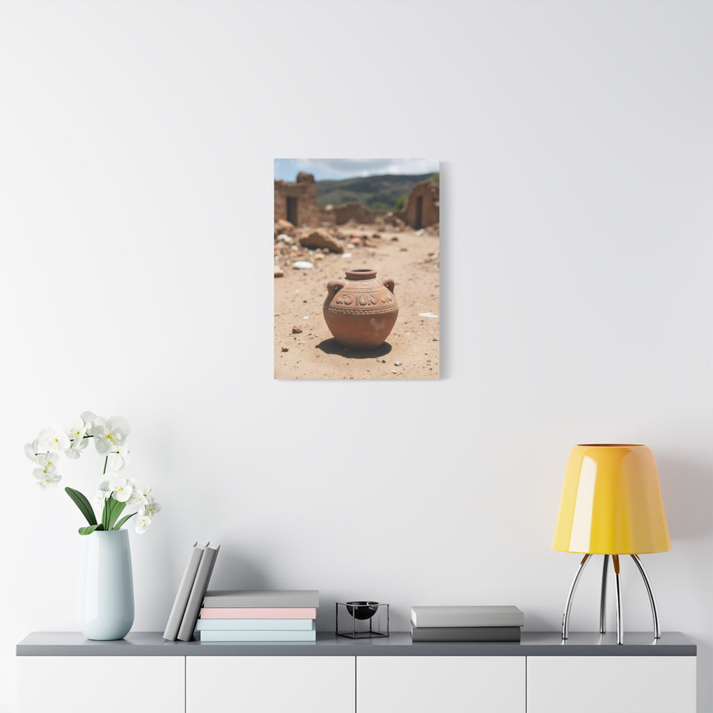 Rustic Terracotta Pot Photo Canvas