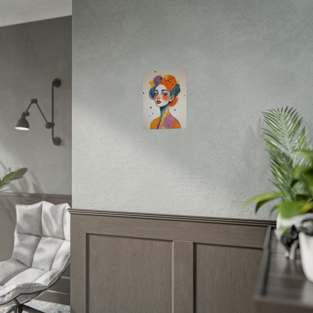 Rolled Poster — Colorful Abstract Portrait Art Print