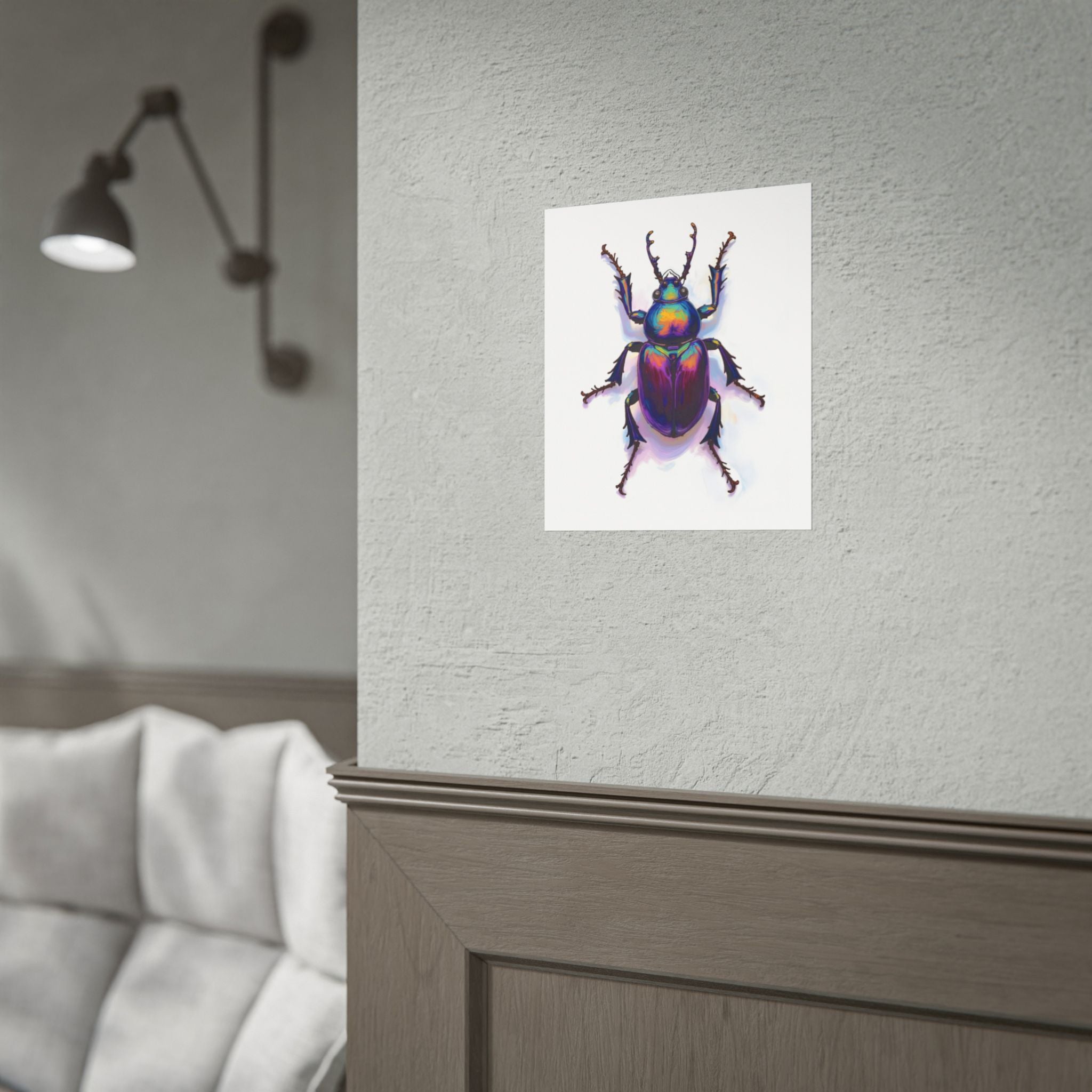 Iriserende kever muurdecoratie – poster 