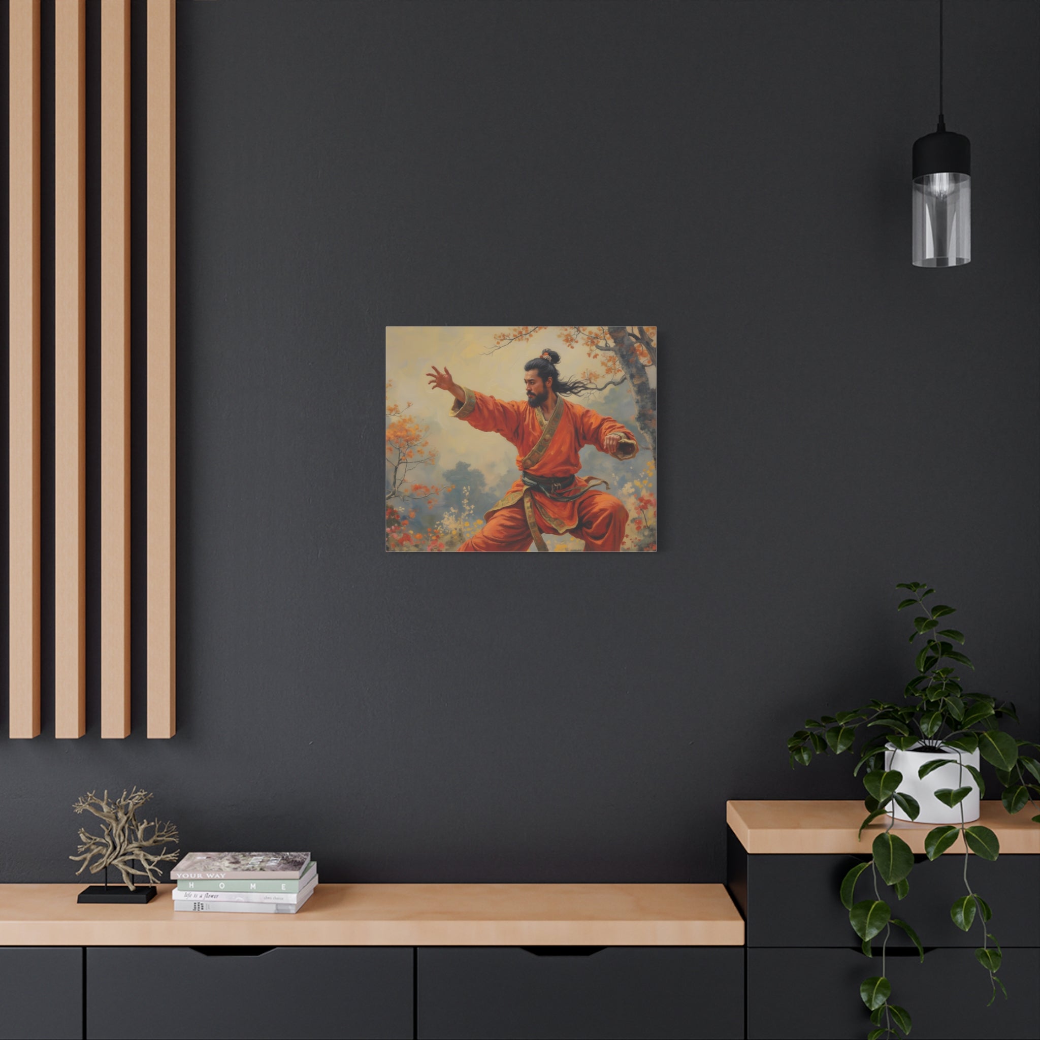 Martial Artist Canvas Print - Autumn Warrior Kung Fu Wall Art