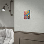 Buntes Martiniglas mit Zitrone und Olive – Wandbild/Poster 
