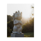 Zonovergoten gelukskat muurdecoratie - Poster 