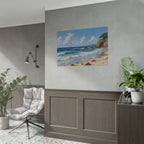 Coastal Seascape Poster - Rolled Beach Print, Ocean Waves Wall Art