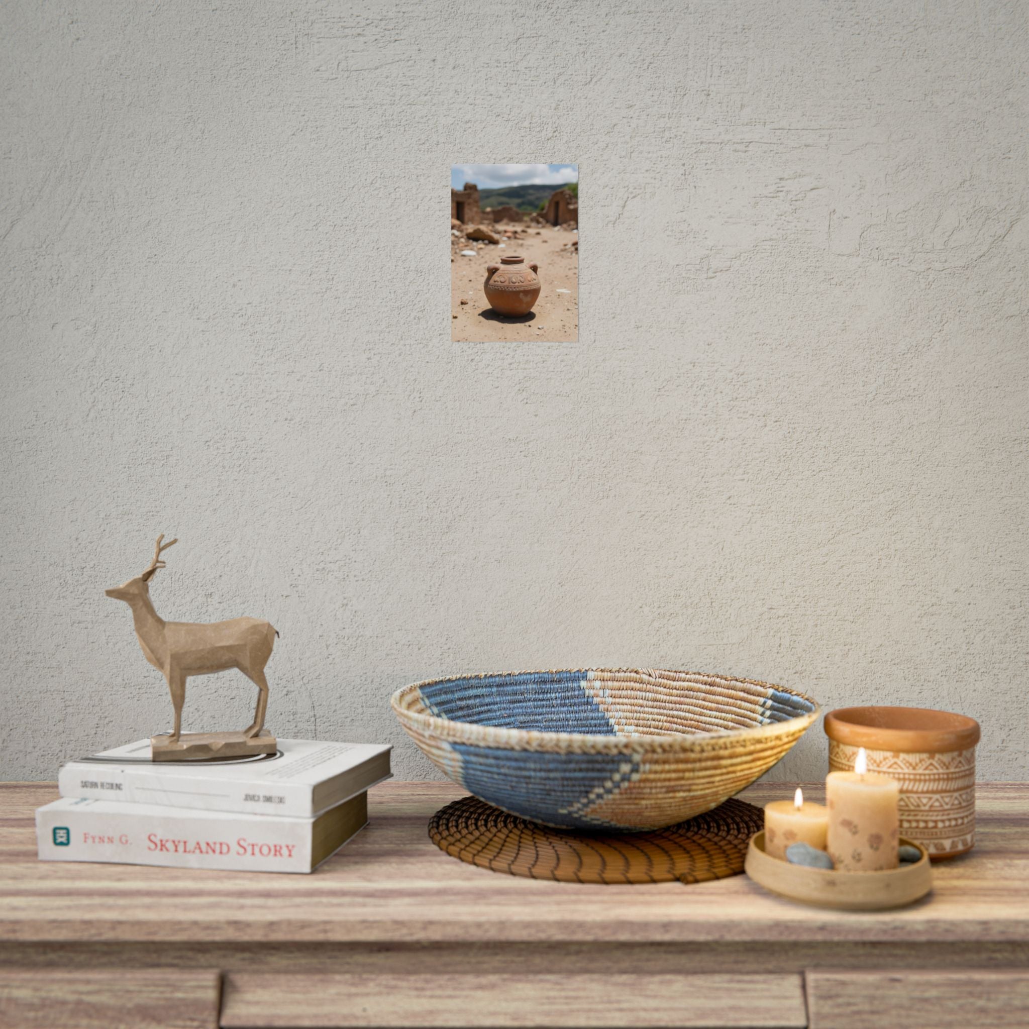 Rustic Terracotta  Clay Pot Desert Poster - Rolled Photo Print