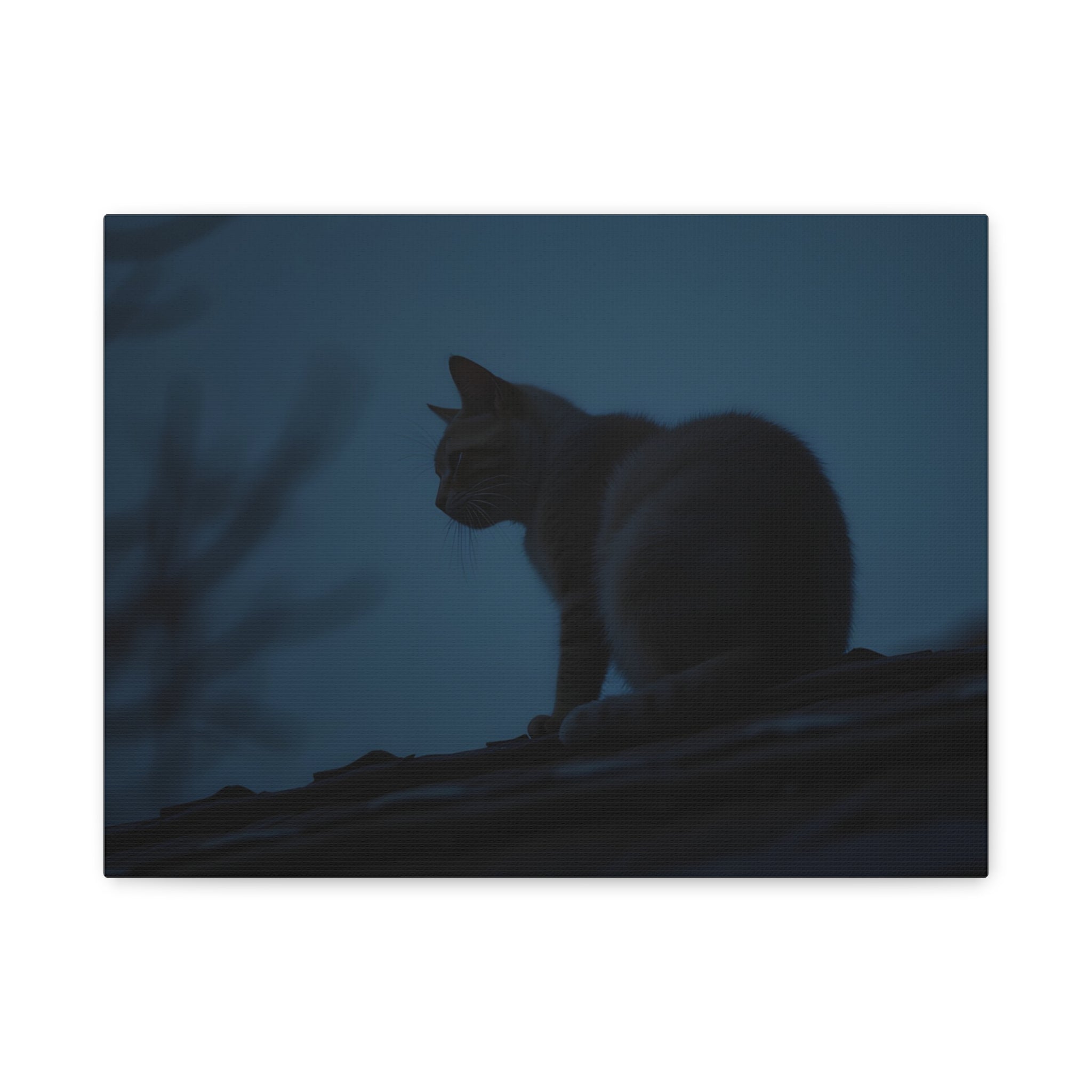 Nightwatch Cat Wall Art - Stretched canvas
