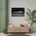 Sports Car Poster - Silver GT Automotive Art Print (Rolled Poster)