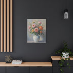 Wandbild „Bunte Rosen im Krug“ – Leinwand 