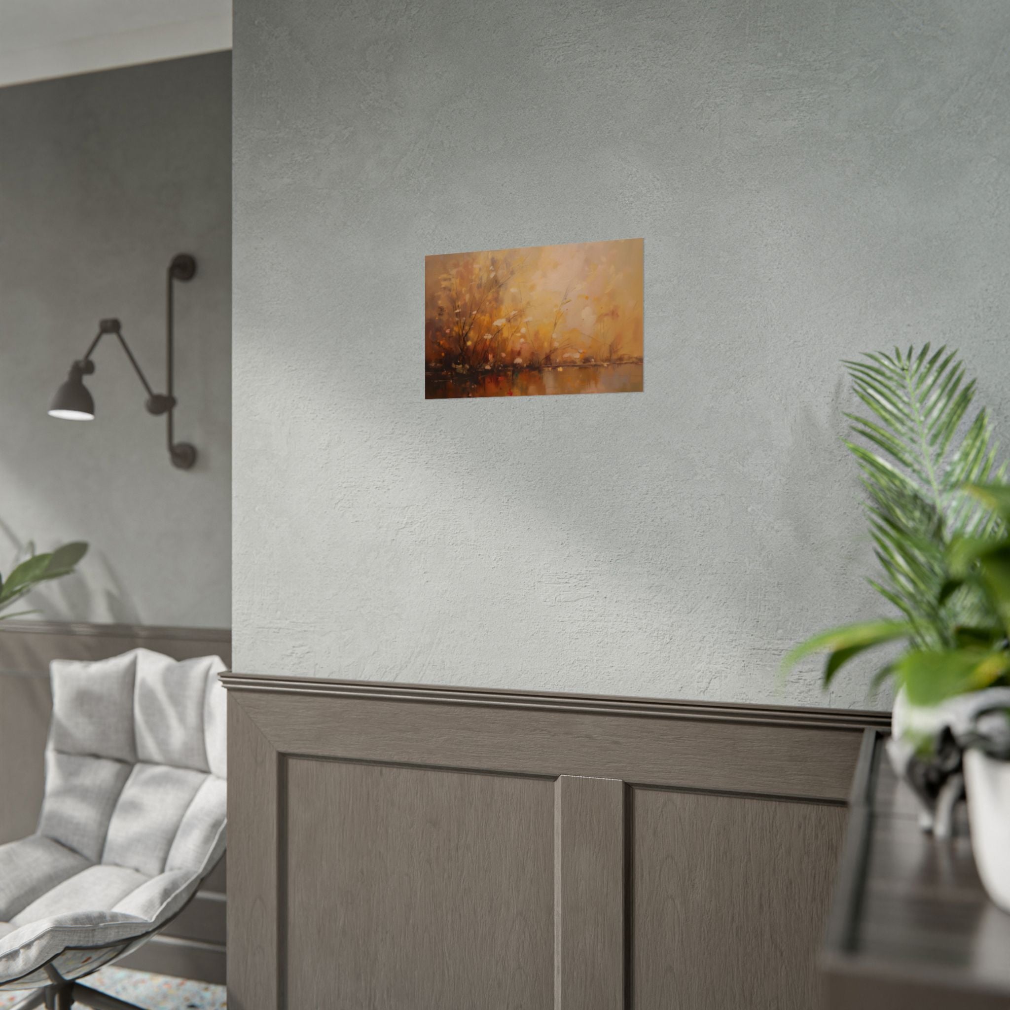 Abstraktes Wandbild „Goldene Wiese“ – Poster 
