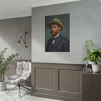 Van Gogh Portrait Rolled Poster — Vintage Impressionist Art Print