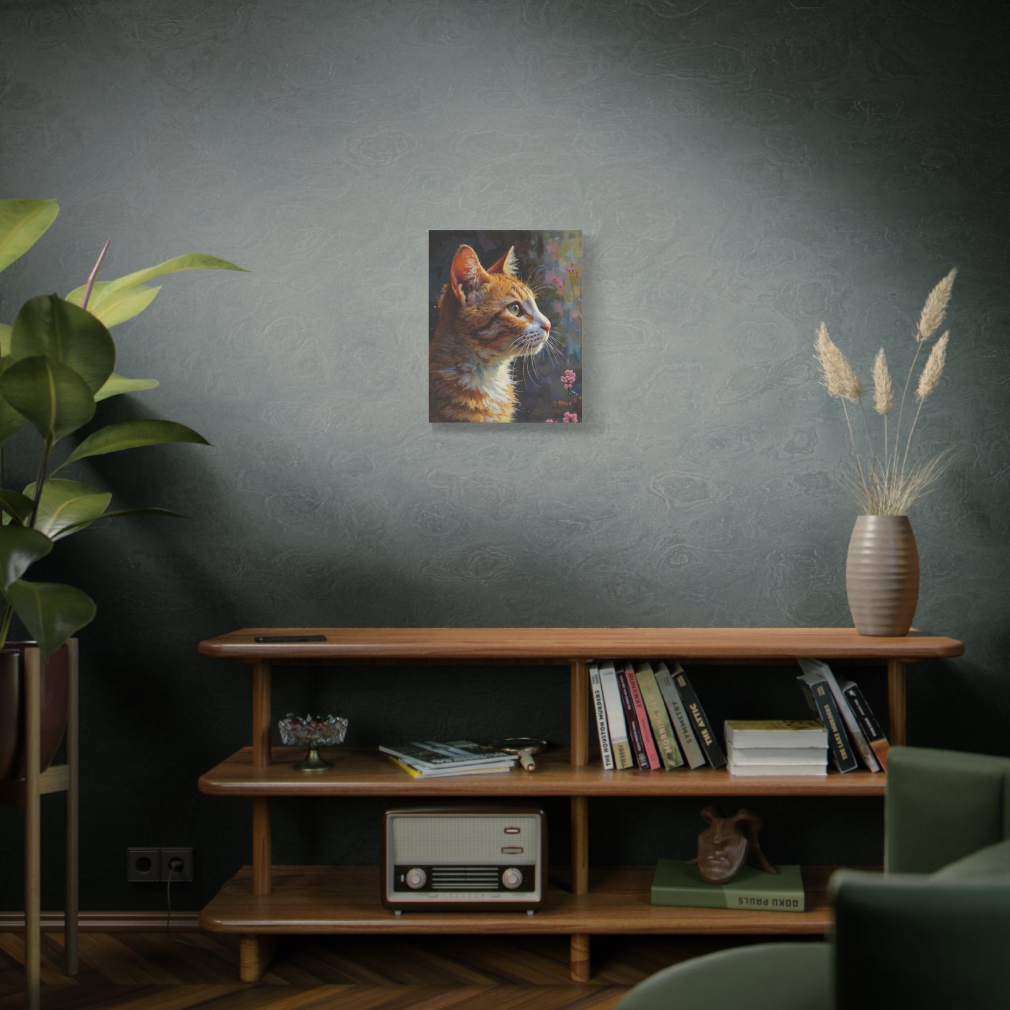 Orange Tabby Cat Portrait Canvas - Stretched Matte Wall Art