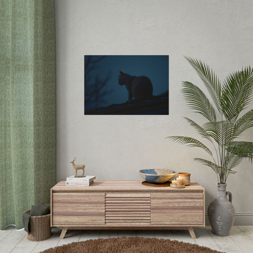 Muurdecoratie met de Nachtwachtkat - Poster 