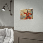 Martial Artist Art Poster - Warrior in Orange Traditional Kung Fu Wall Art