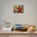 Martial Artist Art Poster - Warrior in Orange Traditional Kung Fu Wall Art