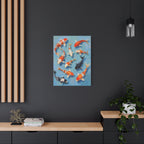 Koi Pond Canvas Art - Stretched Matte Fish Wall Decor