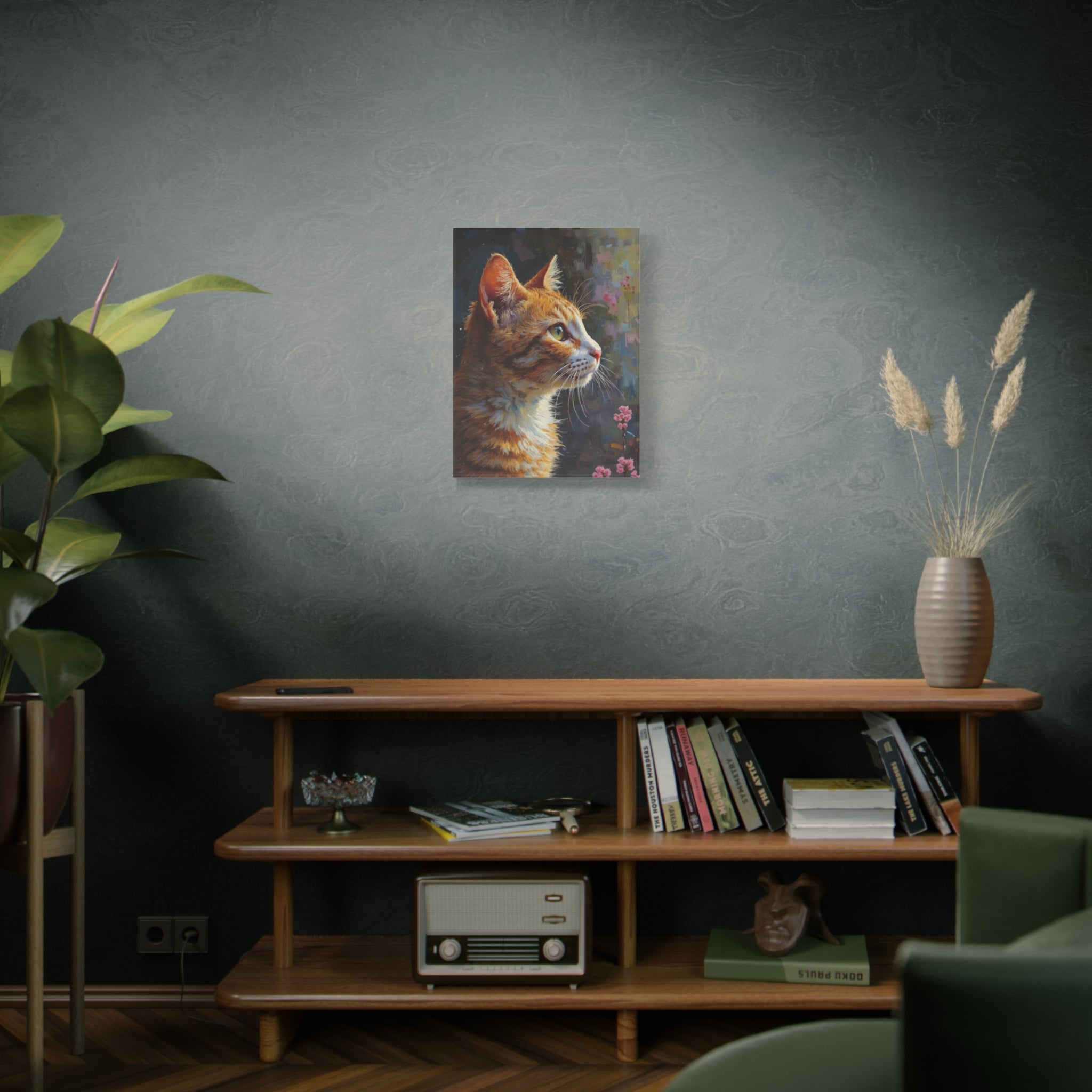Orange Tabby Cat Portrait Canvas - Stretched Matte Wall Art