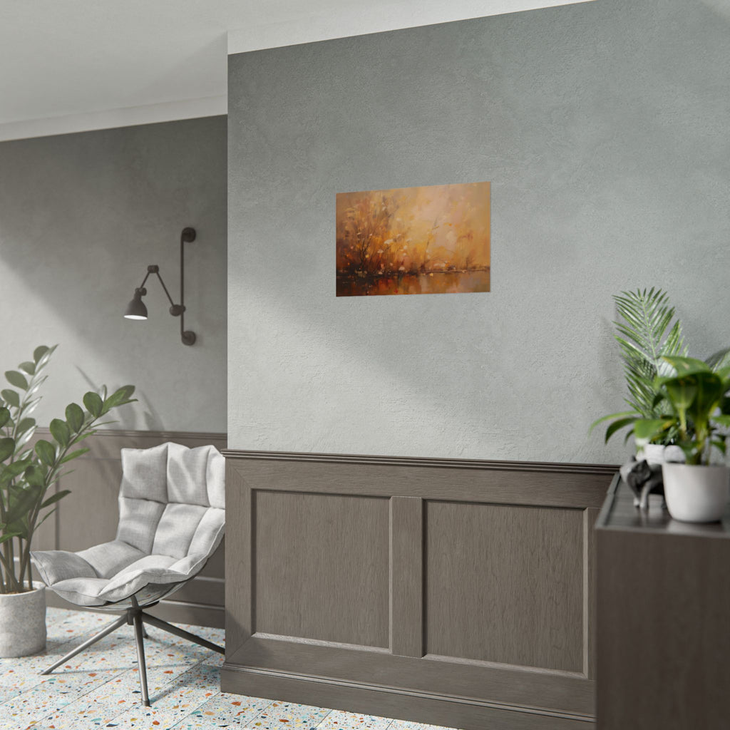 Abstraktes Wandbild „Goldene Wiese“ – Poster 