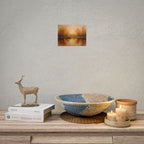 Herfst aan het meer met roeiboten - Poster 