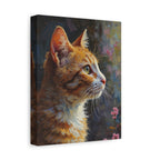 Orange Tabby Cat Portrait Canvas - Stretched Matte Wall Art